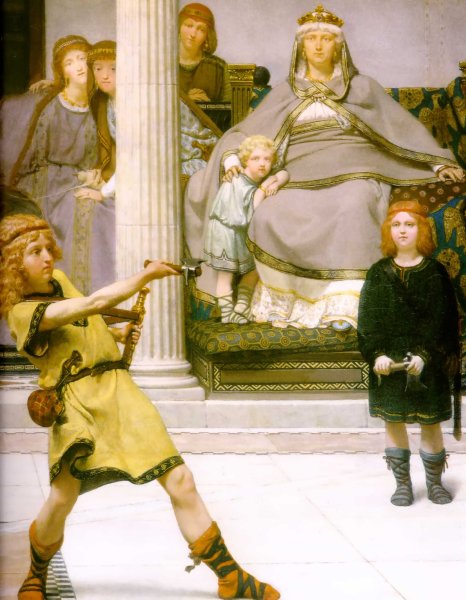 The Education Of The Children Of Clovis   Detail